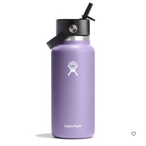 Hydro Flask 32oz Wide Mouth Flex Straw Bottle - Moonshadow: Vacuum-Insulated